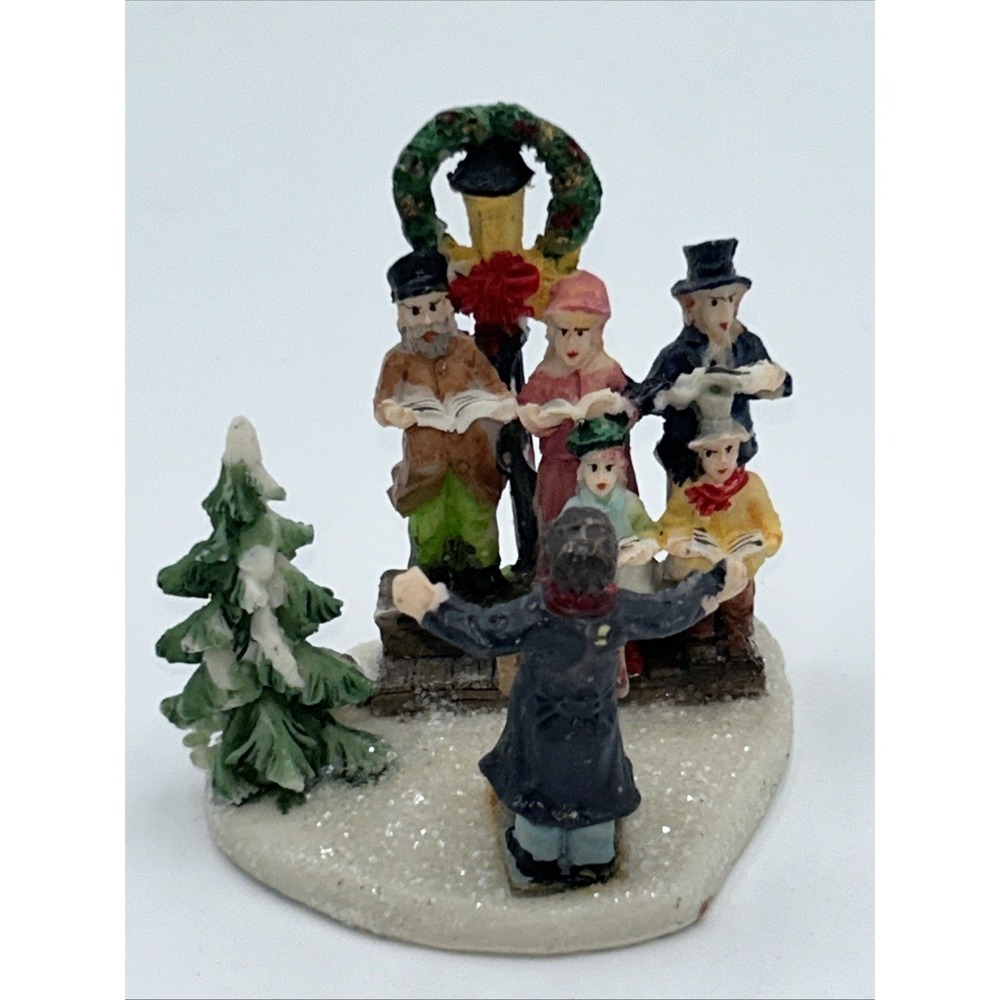 Vintage Resin Figurine Christmas Carolers Christmas Village Accessory